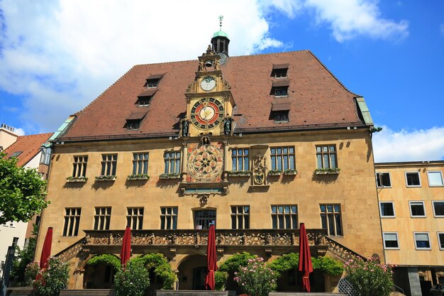 Photo town hall is a sight of the city of heilbronn