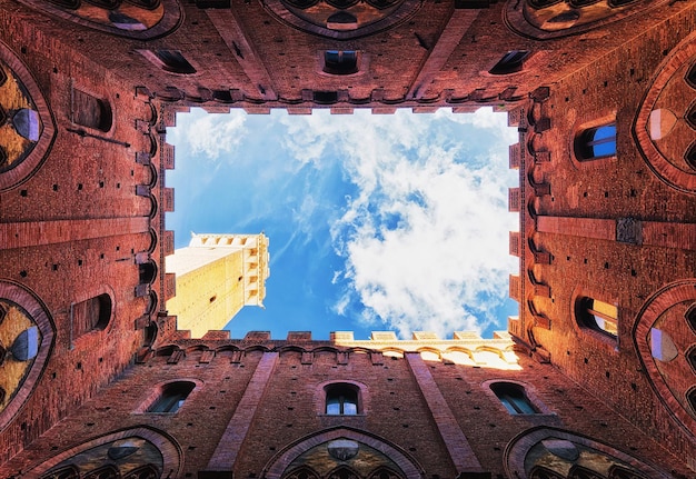 Foto municipio di siena, toscana, italia