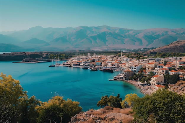 Photo town kavatas island crete