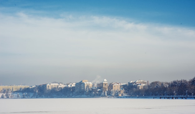 Town on the lake