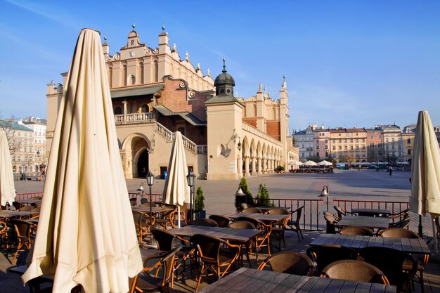 Town market cafe in Cracow