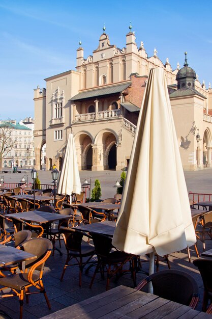 Town market cafe in Cracow