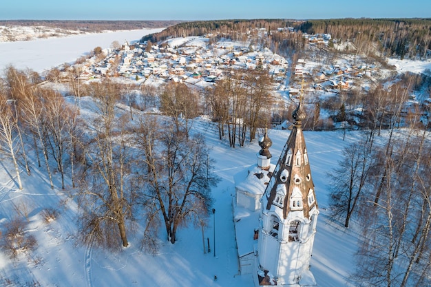 Town of Plyos on the banks of the Volga river Russia