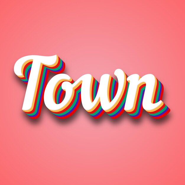 Town Text Effect Photo Image Cool