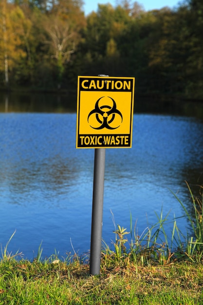 Toxic waste caution sign