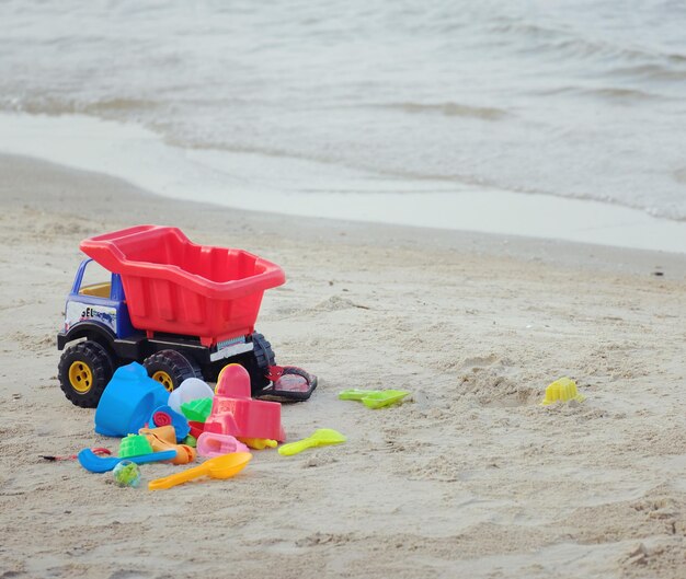 Photo toy on beach