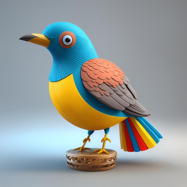 Toy bird photo background for designers