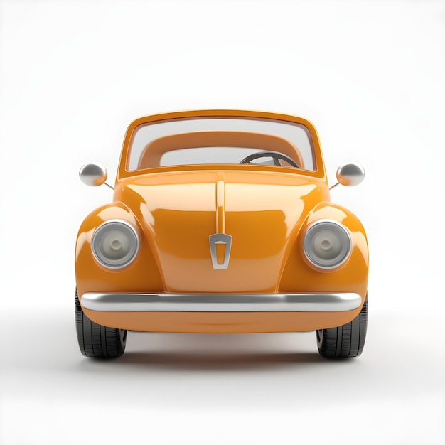 Toy car 3d render isolated on white background