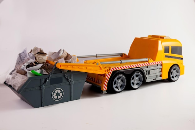 Toy children's garbage truck garbage collection service