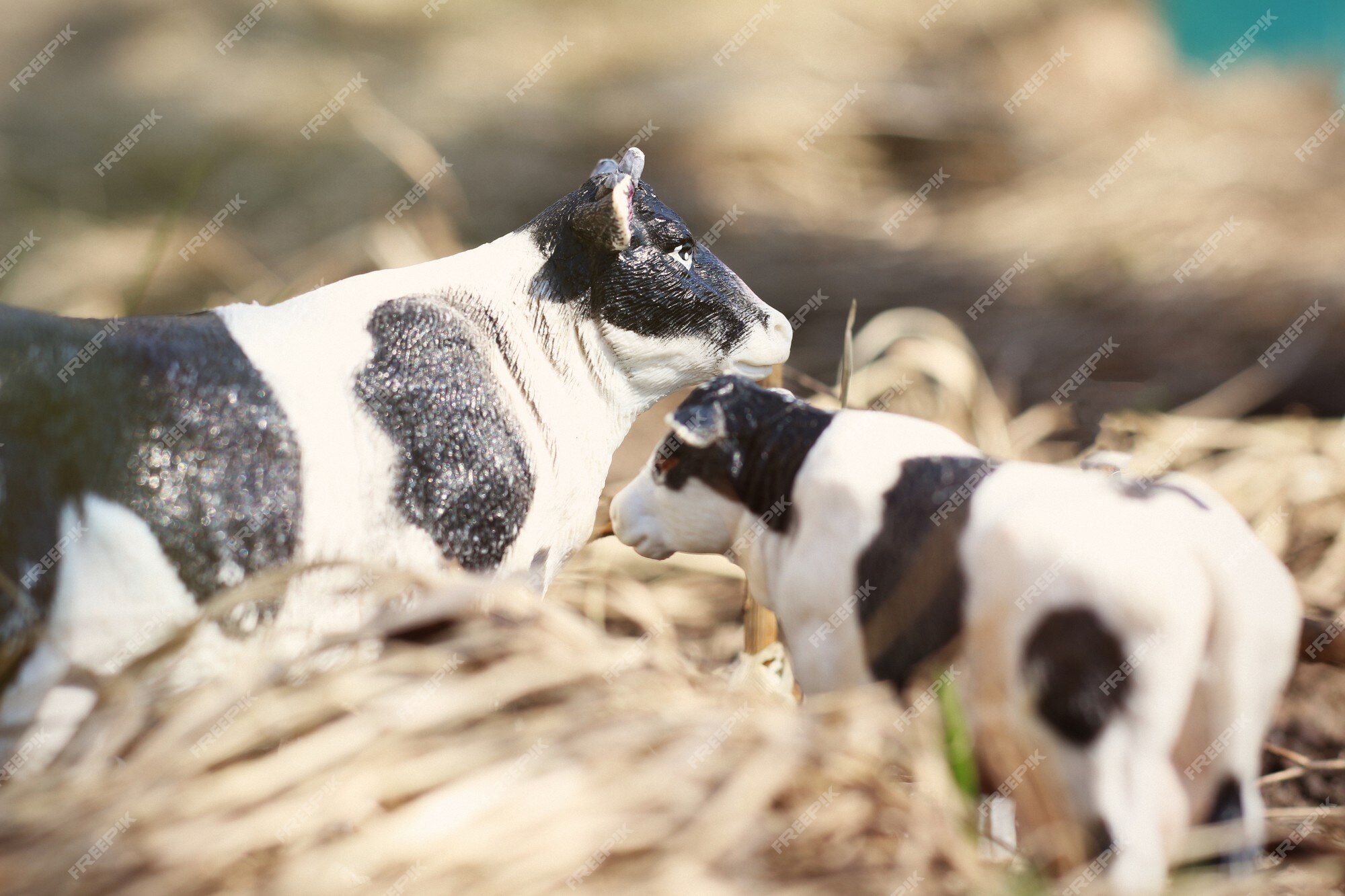 Premium Photo Toy Cow With Calf