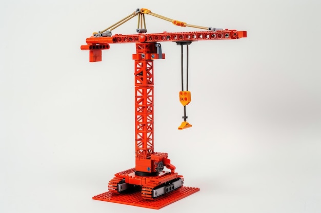 Photo toy crane on white background