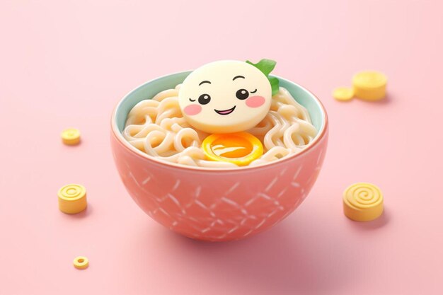 a toy duck in a bowl of macaroni and cheese