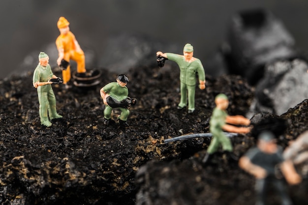 Toy Figurine simulated coal mining