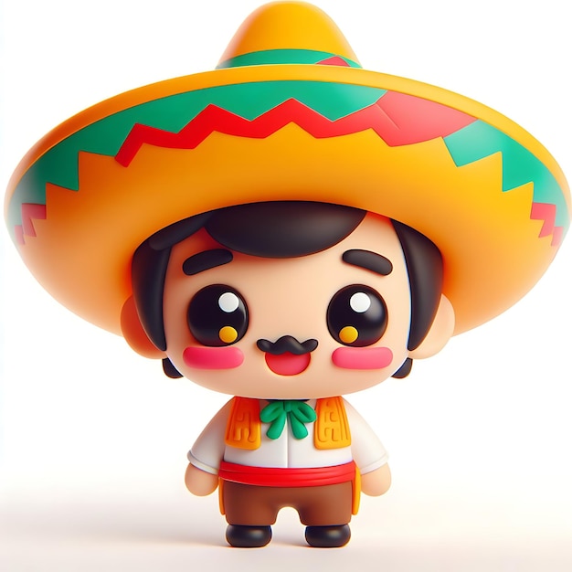 Photo a toy figurine with a mustache and a mustache