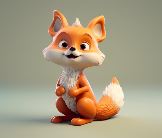 A toy fox sitting on a table