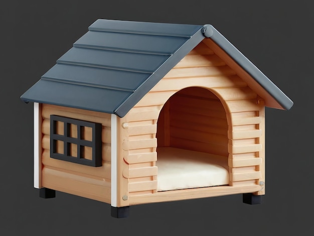 Photo a toy house with a dog house on the front