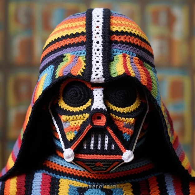 Foto un giocattolo è mostrato con un cappello di star wars