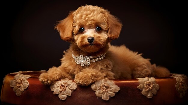 Toy Poodle in Glamorous Studio Light