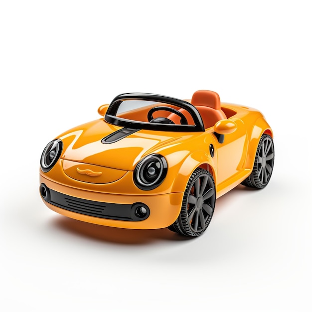 A toy sport car isolated on white background cutout