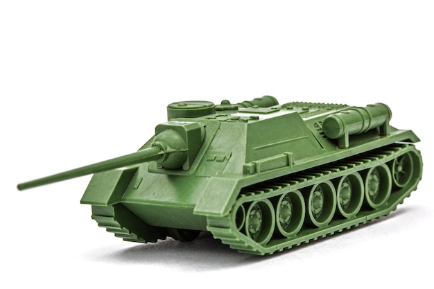 The toy tank isolate on white background