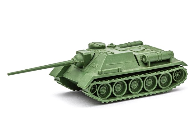 The toy tank isolate on white background