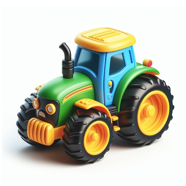 a toy tractor art illustration clipart