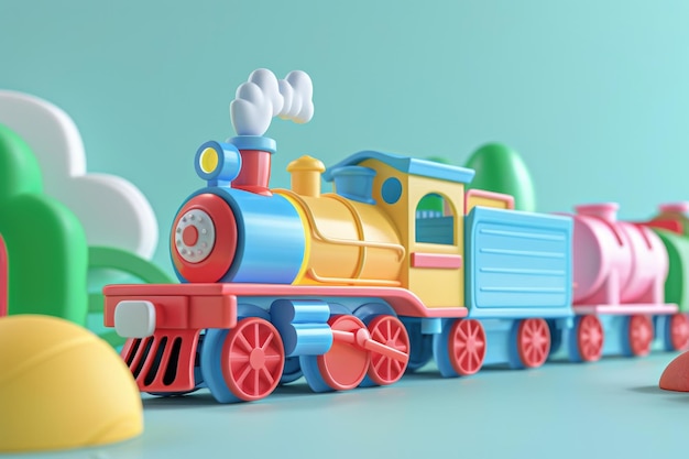 Toy Train in the concept of creating a children world