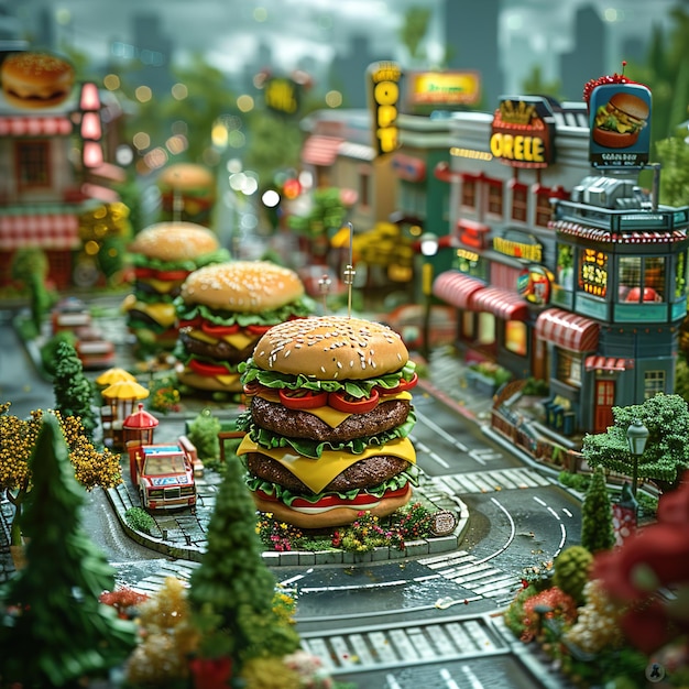 Photo a toy train with a mcdonalds theme on it