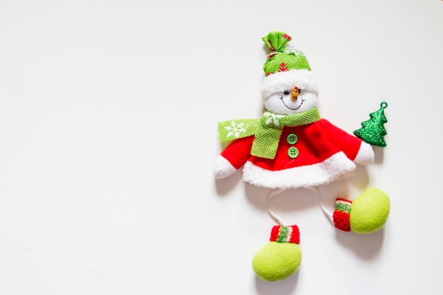 Toy wnowman met kerstboom