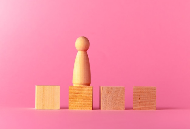 Toy wooden cubes isolated