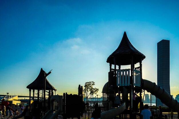 Toyosu gurari park and evening scenery shooting location tokyo metropolitan area