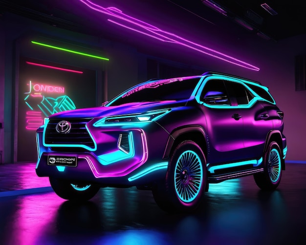 Toyota Fortuner neon kleur