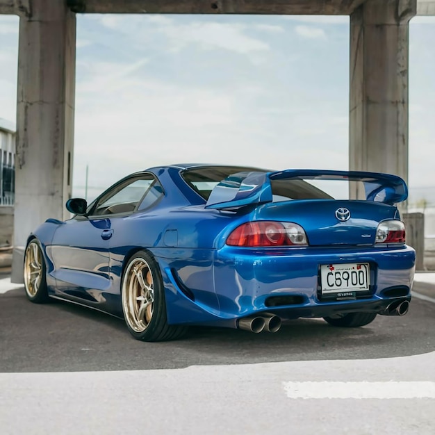 a toyota supra mk4 car in a road