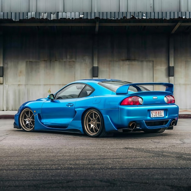 a toyota supra mk4 car in a road