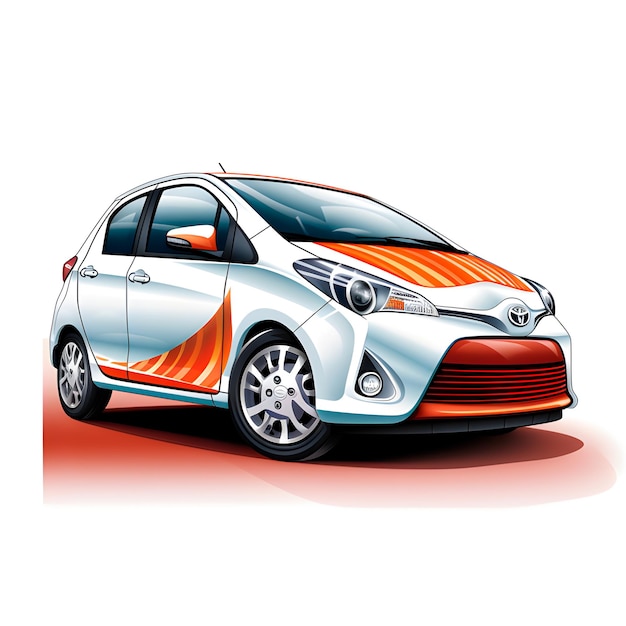 Фото Анимированный автомобиль toyota yaris