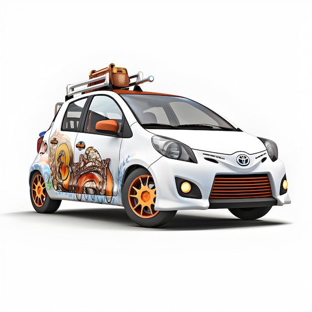 Photo toyota yaris animated car