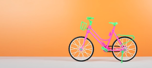 Toys Female beautiful fashion pink and green bicycle