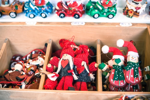 Toys for sale at market stall