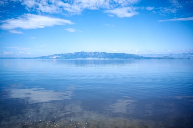 Photo trabucador beach landscape, delta of the ebro, spain