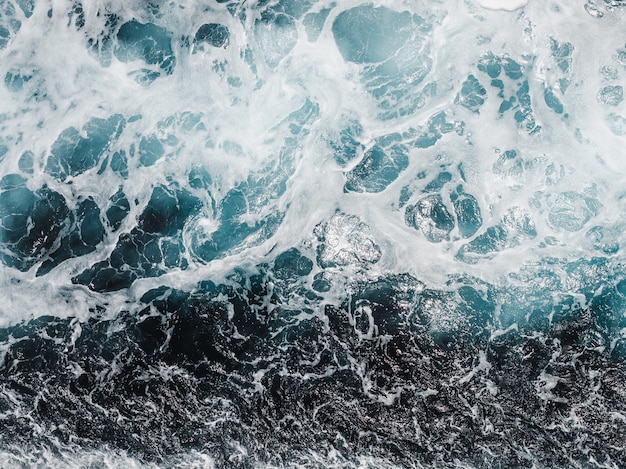 Trace of a cruise liner on the sea surface