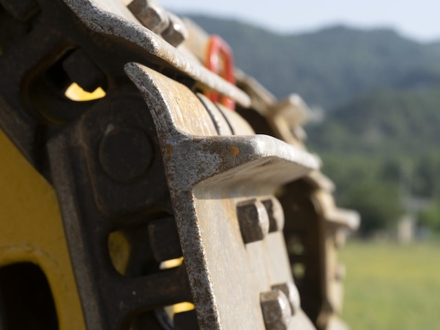 Track belt close up detail