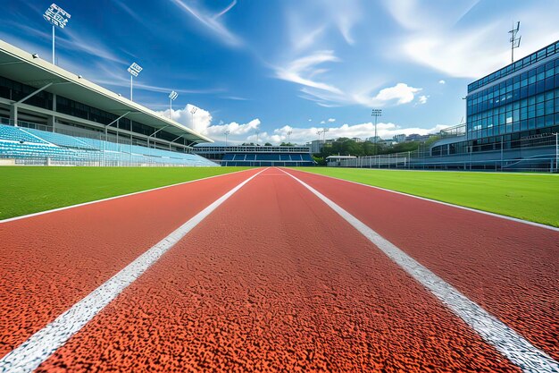 Track and field track AI technology generated image