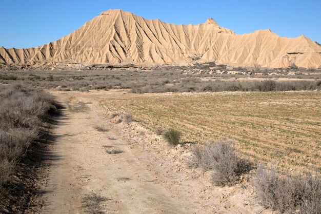 Track in Bardenas Reales Park Navarra