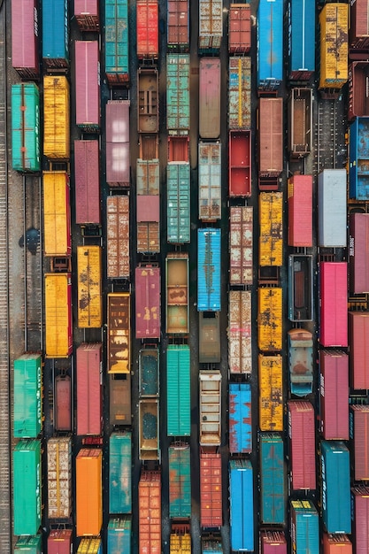 Photo tracks of trade a kaleidoscope of global logistics