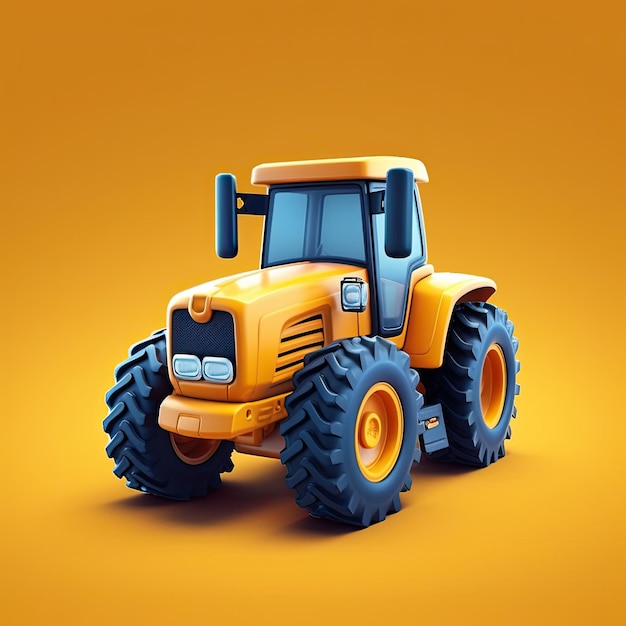 Tractor d cartoon illustratie generatieve ai