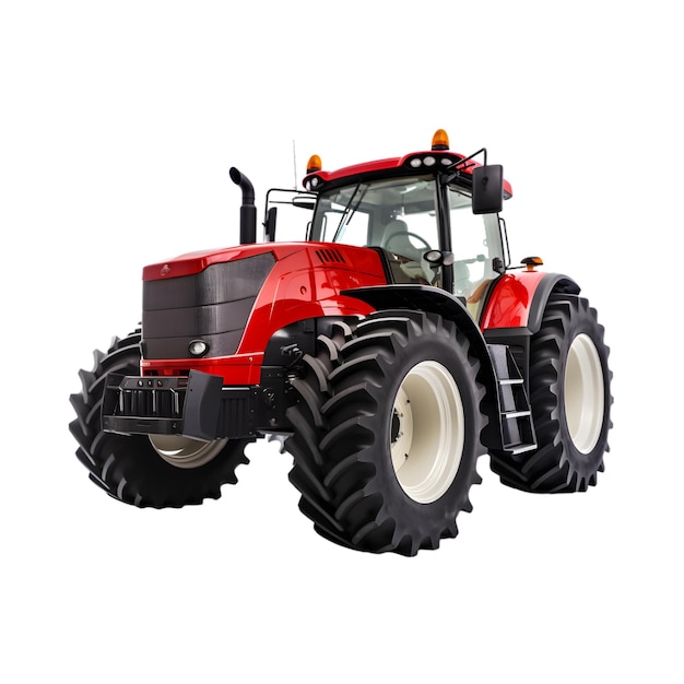 Tractor farm isolated on a white background Agricultural tractor