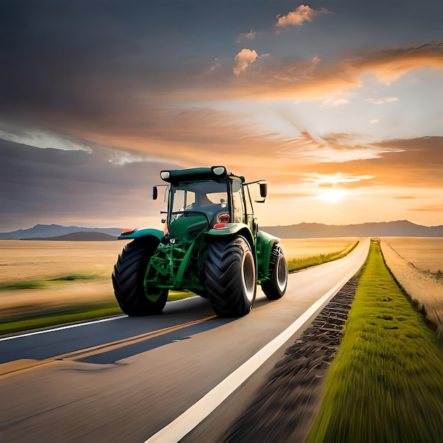 tractor in farm