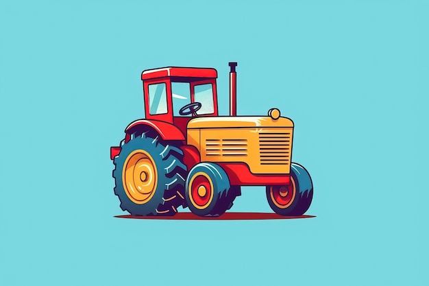 Tractor Illustration Transportation illustration Generative AI