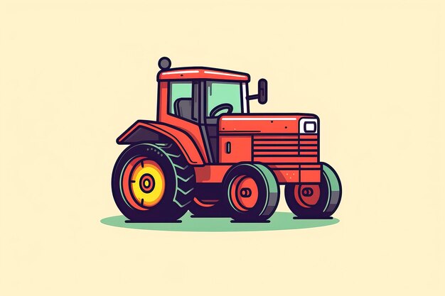 Tractor Illustration Transportation illustration Generative AI