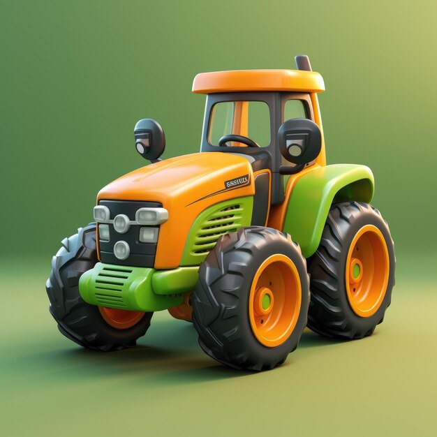 tractor objects and characters made in 3D style Button Icons Graphic Resources